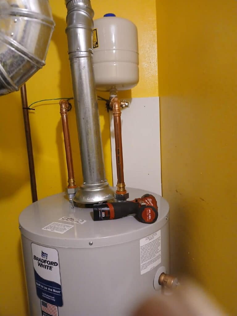Residential water heater installation and setup in Florissant, MO.